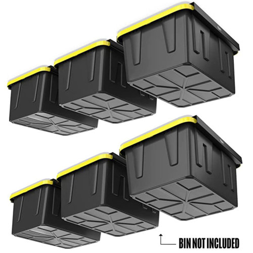 Koova Overhead Bin Rack For Six Bins Overhead Garage Storage Rack To